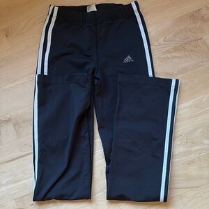 Adidas Women's Black Joggers with White Stripes